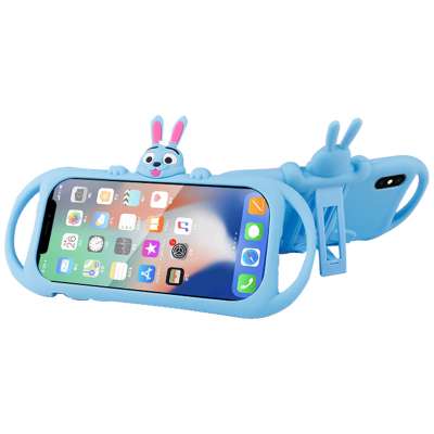 3d rabbit Phone Cases For Iphone X Cute Cartoon Soft Silicone Case Back Cover