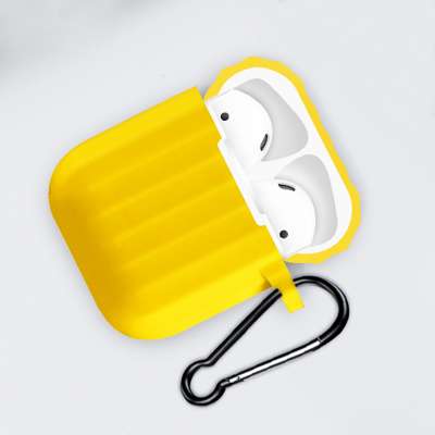 Protective Case Silicone Skin with Keychain Silicone Cover for Earpods Case